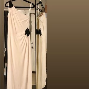 Ralph Lauren One Shoulder Gown with Beaded Accents